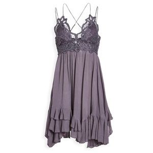 Free People One Adella Slip Dress Gray - Small